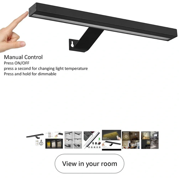 Wall Mounted 16 inch LED light - charger and mount included. - Picture 1 of 6